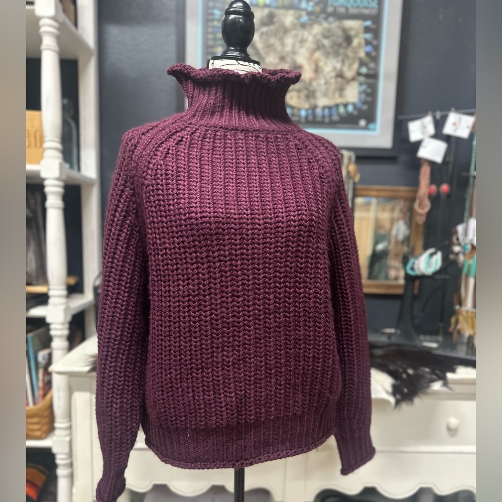 Bluivy Deep Plum Turtleneck Sweater